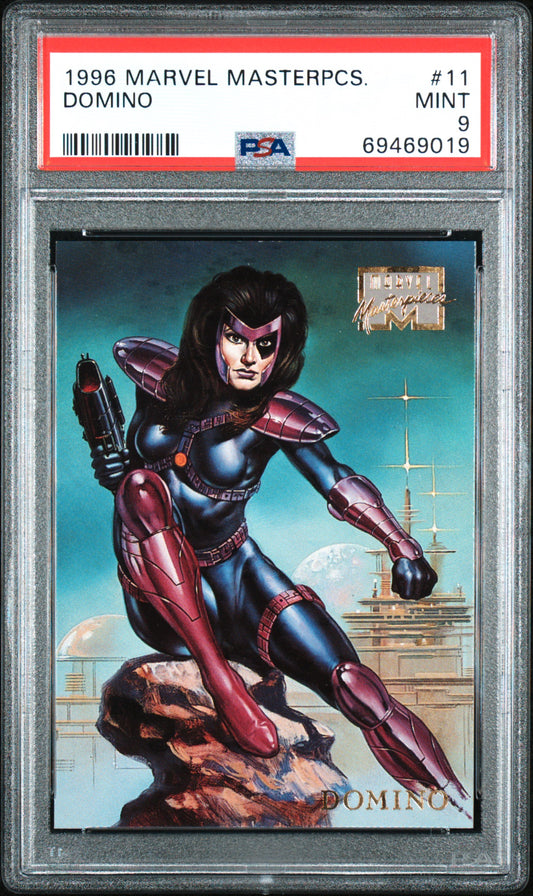 1996 Marvel Masterpieces 11 Domino Psa 9