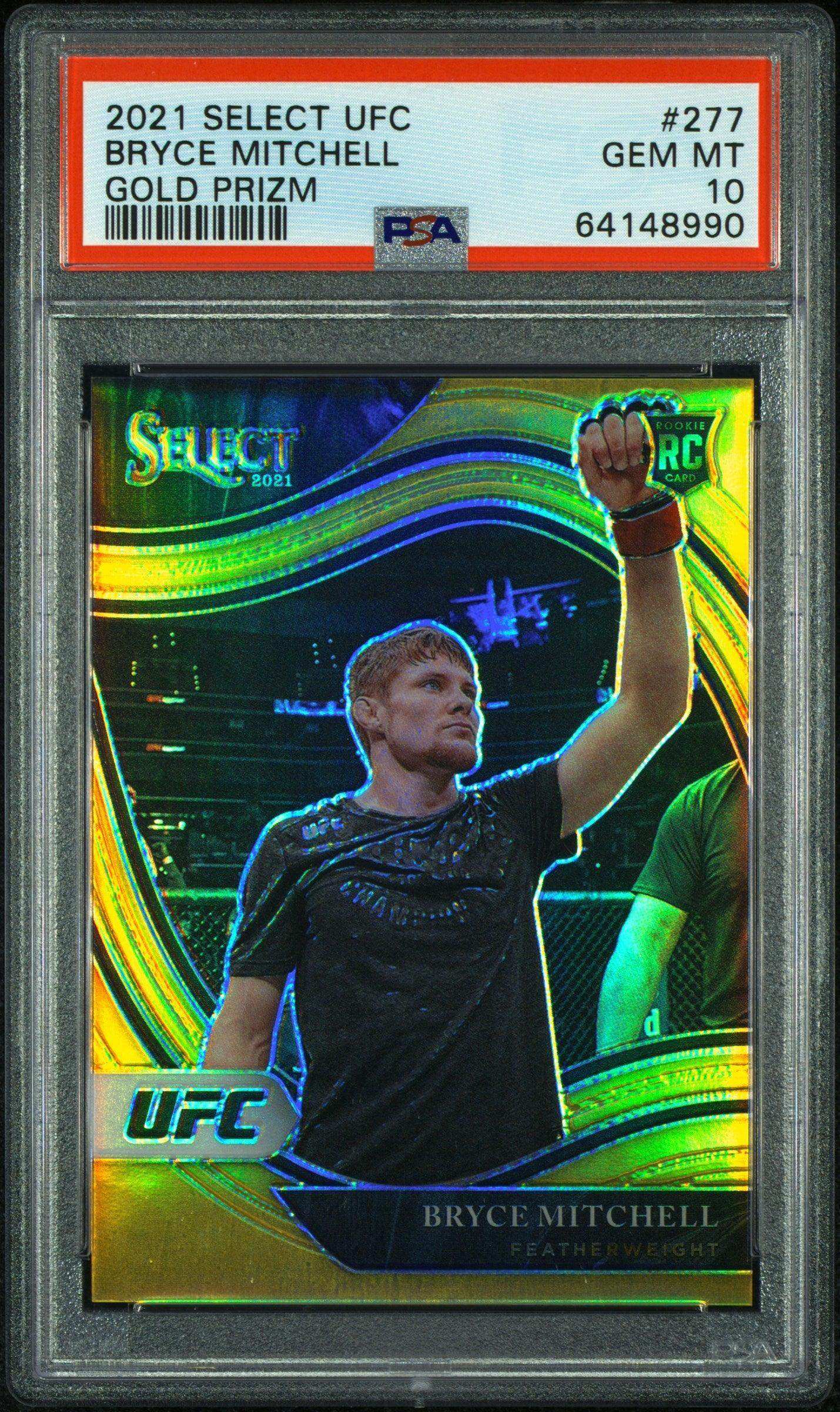 2021 Panini Select Ufc 277 Bryce Mitchell Gold Prizm Psa 10