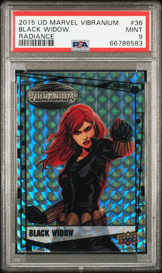 2015 Upper Deck Marvel Vibranium Radiance 36 Black Widow Psa 9