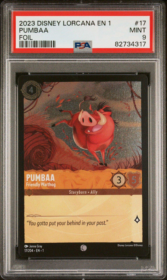 2023 Disney Lorcana Pumbaa #17 Foil Psa 9