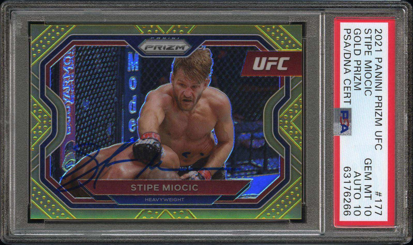 2021 Panini Prizm Ufc 177 Stipe Miocic Gold Prizm Psa 10
auto 10